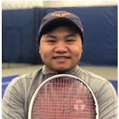 Hung teaches tennis lessons in North Canton, OH