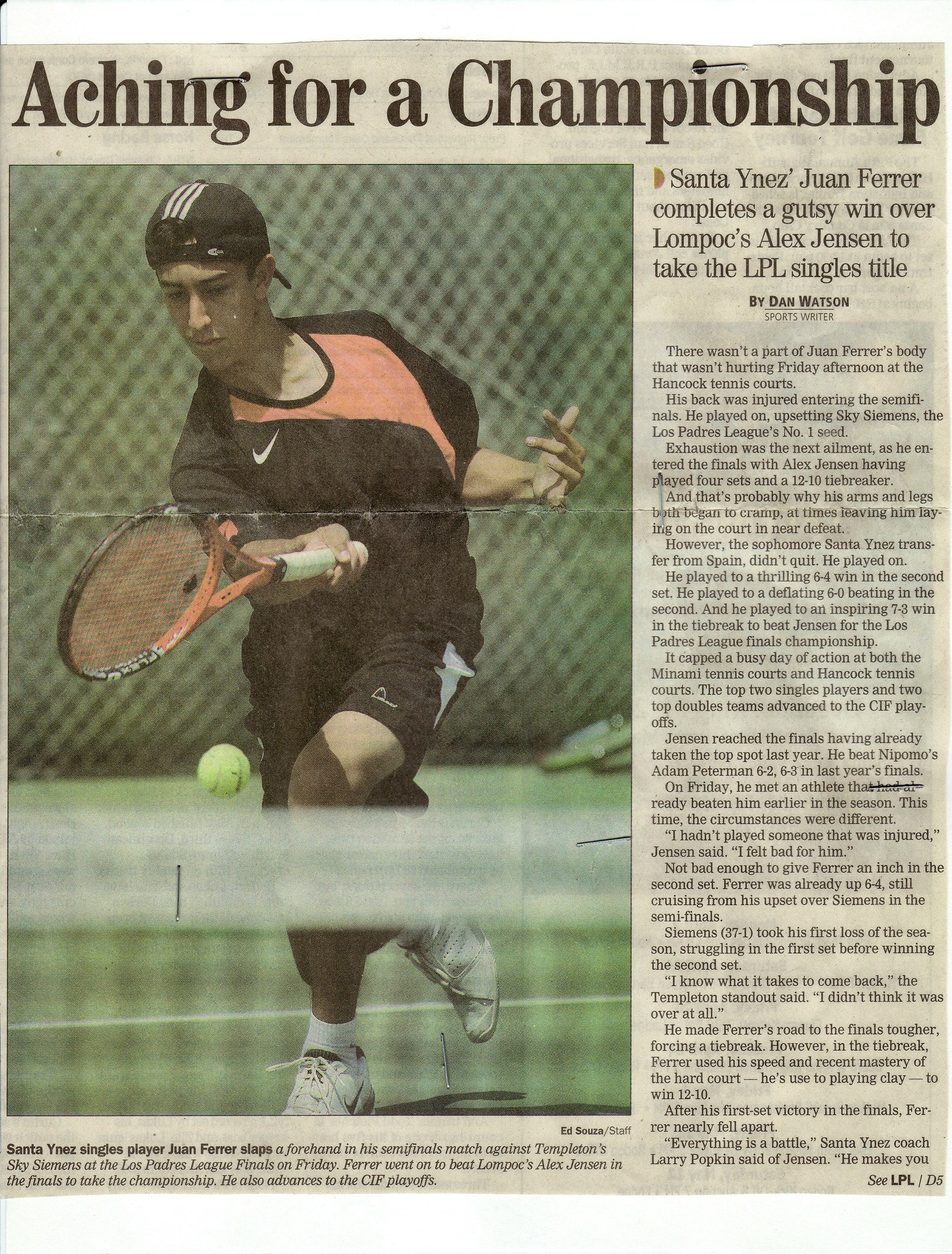 Juan F. teaches tennis lessons in San Diego, CA