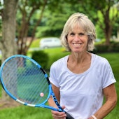 Nancy E. teaches tennis lessons in Bradenton , FL